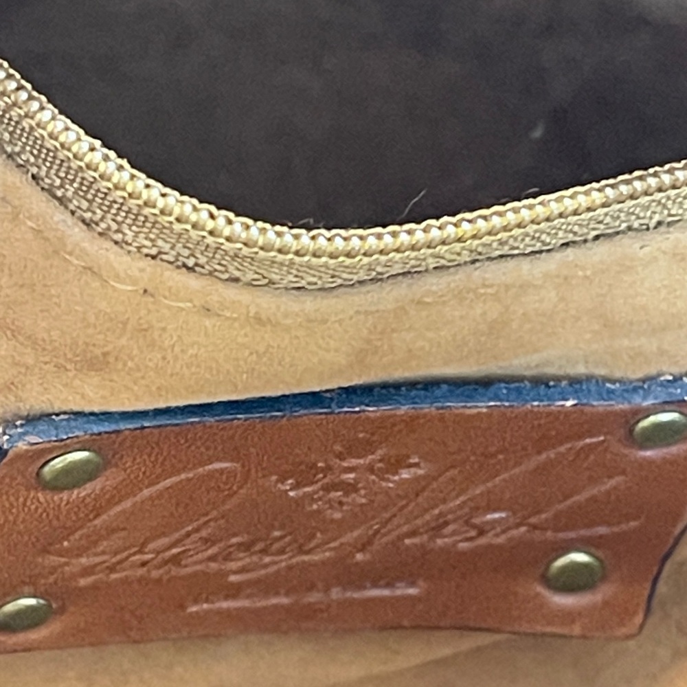 PATRICIA NASH Tan and Brown FLOWER  Leather Bag WITH DUST BAG  SOME SMALL MARKS - Picture 4 of 13